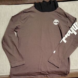 Timberland Brown Long Sleeve Tee with Logo